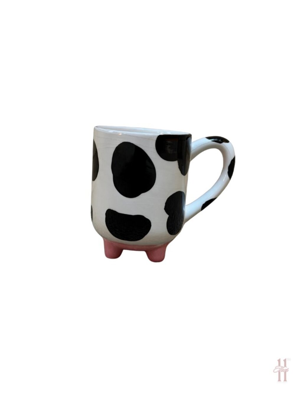 Boston Warehouse Udderly Cow Mug with Non-Skid Silicone Feet, Hand Painted
